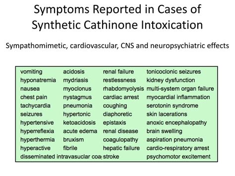 short term effects of cathinones.